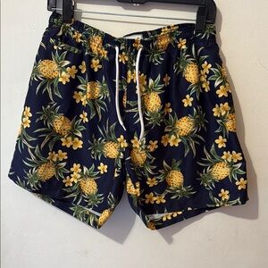 Pineapple Print Men's Swim Shorts